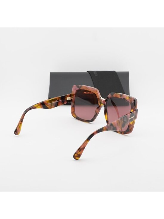 Max Mara ERNEST MM0088 55S Sunglasses Havana Square Frame, Bordeaux Lenses main image 8